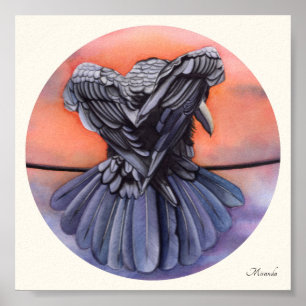 Diablo o impressão Miranda da arte do corvo do