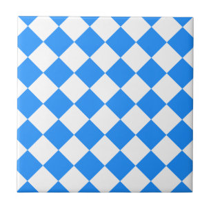 Diag Checkered - branco e azul