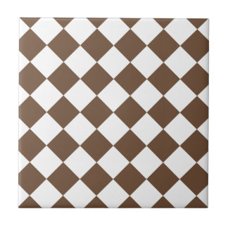 Diag Checkered - branco e café