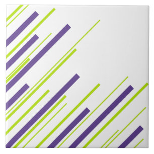Diagonais em Verde limão e Roxo