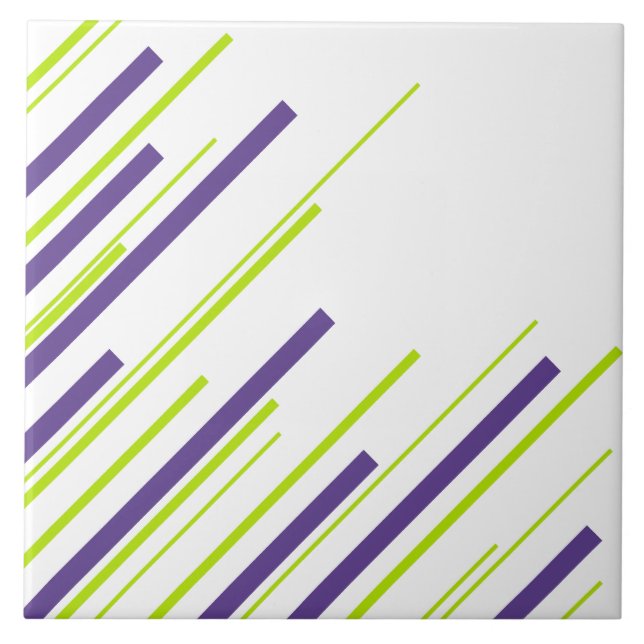 Diagonais em Verde limão e Roxo (Frente)