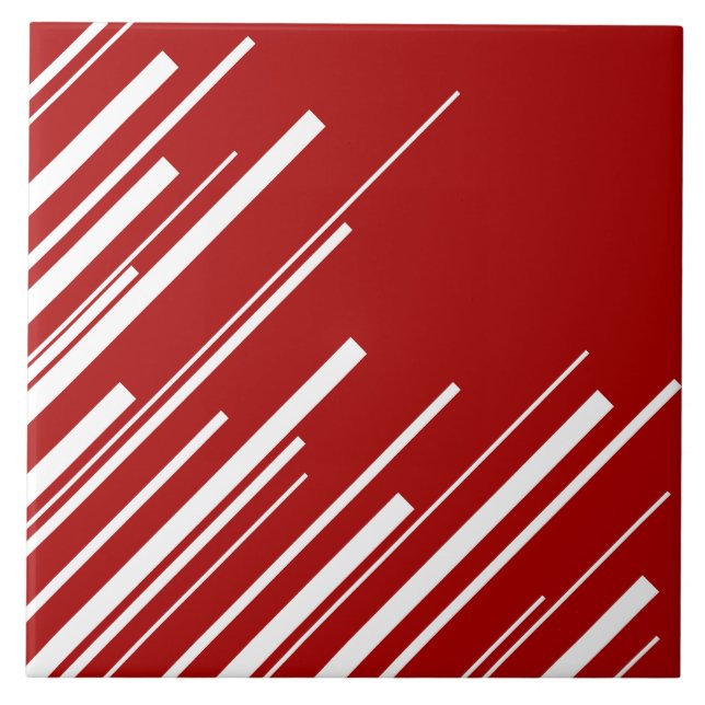 Diagonais em Vermelho e Branco (Frente)