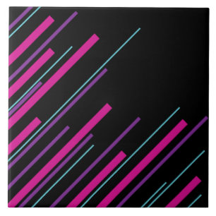 Diagonais - Rosa, Púrpura, Azul e Preto