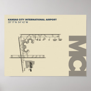 Diagrama Poster do Aeroporto de Kansas City (MCI)