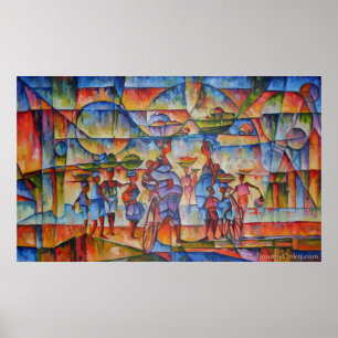 Diálogo II da rua - impressão das canvas