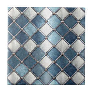 Diamante Azul Metálico - Geométrico Industrial
