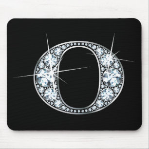 Diamante Bling Mousepad de "O"