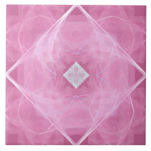 Diamante Branco sobre o Azulejo cerâmico Pink Lace