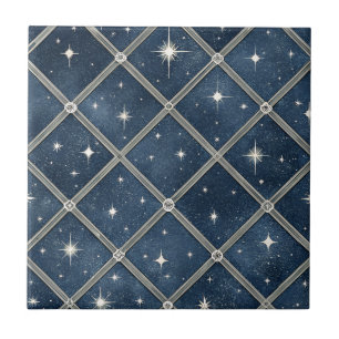 Diamante em Azul Meia-Noite - Noite Estrelada