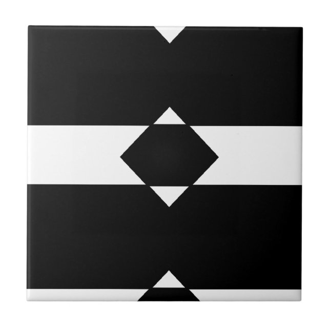 Diamante preto e branco em forma de (Frente)