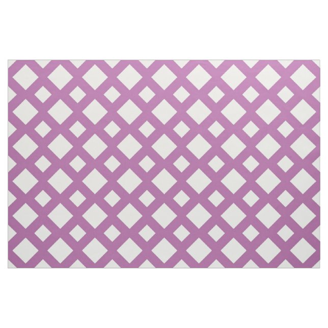 Diamantes brancos geométricos no tecido da lavanda (Fat Quarter)