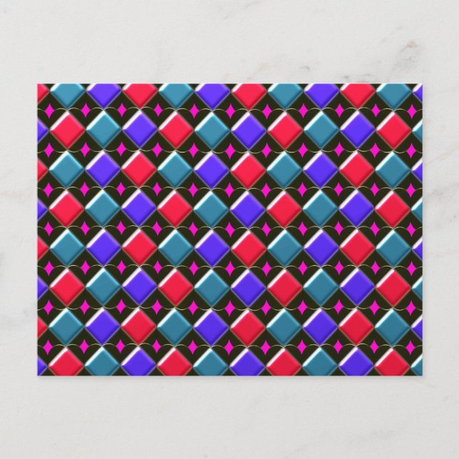 Diamantes brilhantes Criam seu próprio cartão post (Frente)