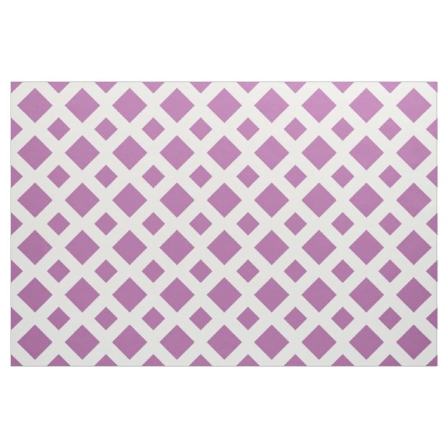 Diamantes da lavanda no tecido geométrico branco (Fat Quarter)