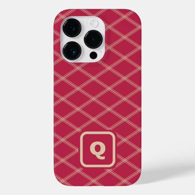 Diamantes de Deco Magenta e Tan Monogramas (Verso)