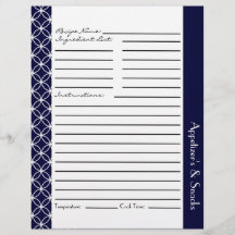 Diamantes de Toque Inserções de Receita - Marinho