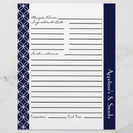 Diamantes de Toque Inserções de Receita - Marinho