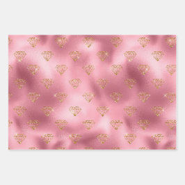 Diamantes Dourados cor-de-rosa