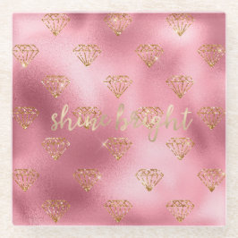 Diamantes Dourados cor-de-rosa
