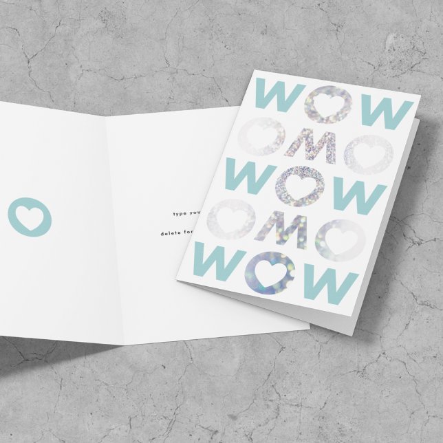 Diamantes e Cartão de Dia de as mães MOM Turquesa  (Criador carregado)