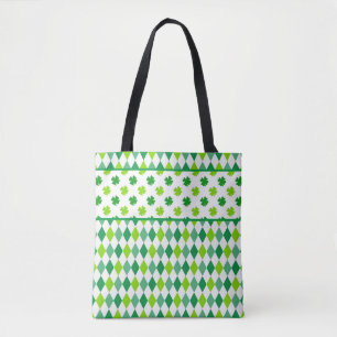 Diamantes E Shamrocks De Tote De Impressão