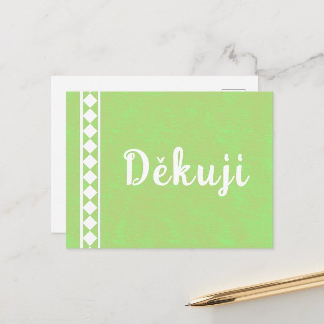 Diamantes em um cartão postal de agradecimento che (Frente/Verso In Situ)