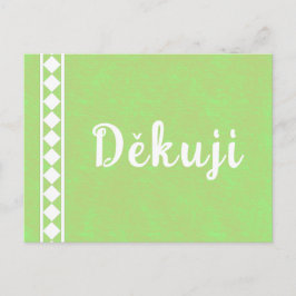 Diamantes em um cartão postal de agradecimento che