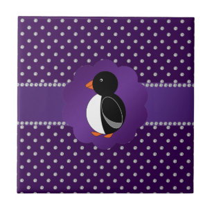 Diamantes extravagantes do roxo do pinguim