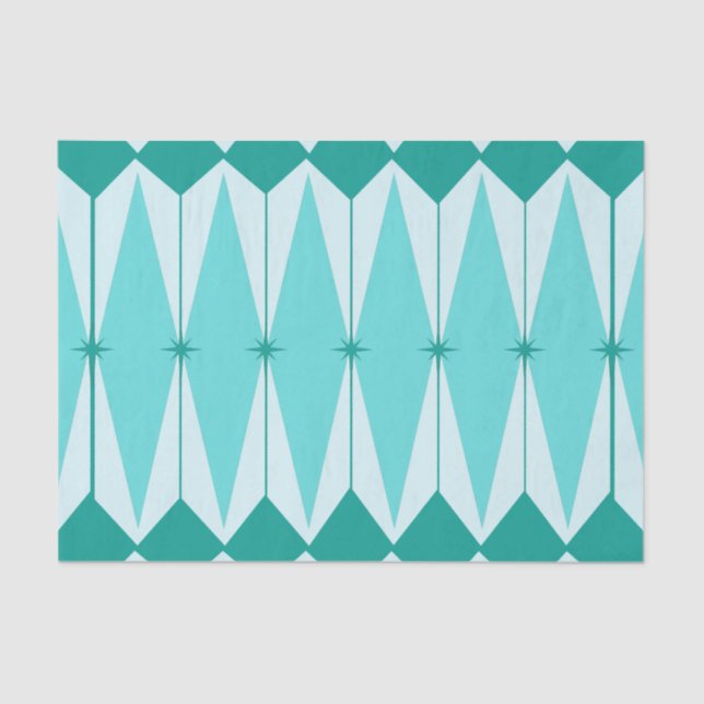 Diamantes & lenço de papel geométricos de (Frente )