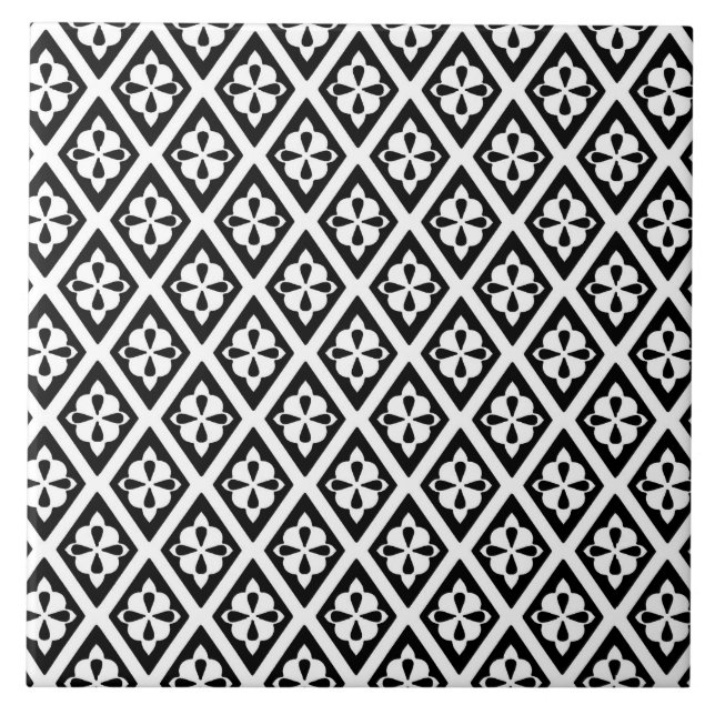 Diamantes medievais - preto e branco (Frente)