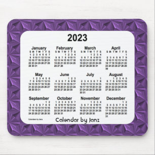 Diamantes roxos 2023 Calendário de Janz Mouse Pad