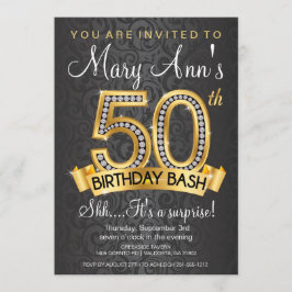 Diamond 50º Convite para Aniversário
