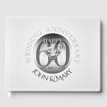 Diamond 60º Livro de Convidados do Aniversário do