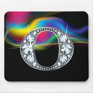 Diamond Bling com o Rainbow Swirl Mousepad