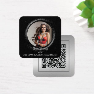 Diamond Dust QR Code Cartão de visita