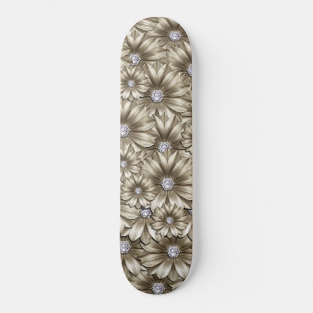 Diamond Flowers Skateboard (Frente)