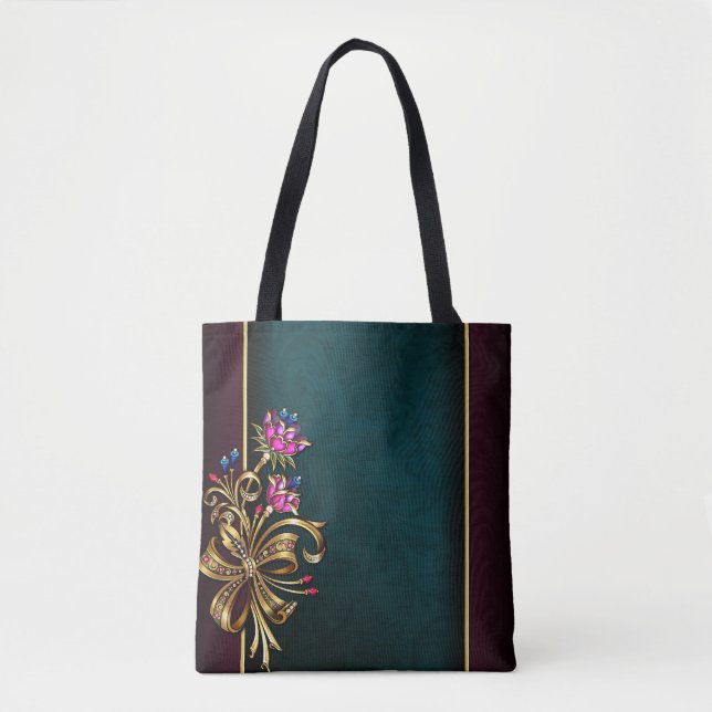 Diamond Girl All-Over-Impressão Tote Bag, Medium (Frente)