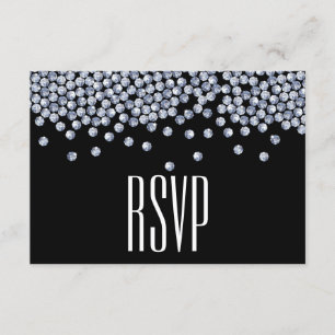 Diamond Glitter Typografia Weding RSVP