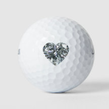 Diamond Heart Golf Ball