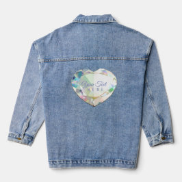 Diamond Heart Personalizado Jaqueta Denim