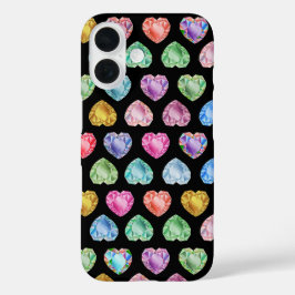 Diamond Heart Watercolor Pattern Cute Pastel Girly