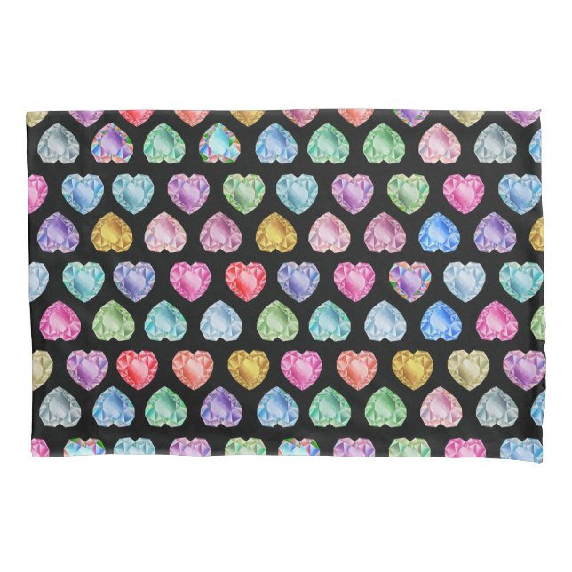 Diamond Heart Watercolor Pattern Cute Pastel Girly (Frente)