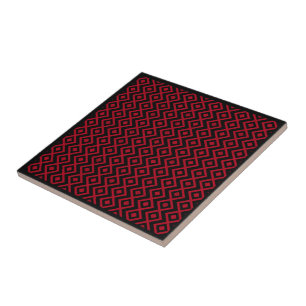 Diamond Moldou O Padrão De Harlequin Preto E Verme