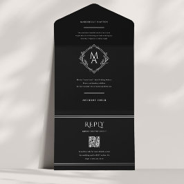 Diamond Monograma Floral Black Weding All in One