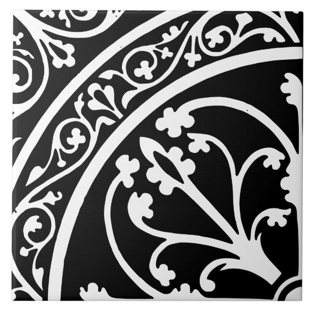 Diamond Oriented Large Print Abstract Black (Frente)