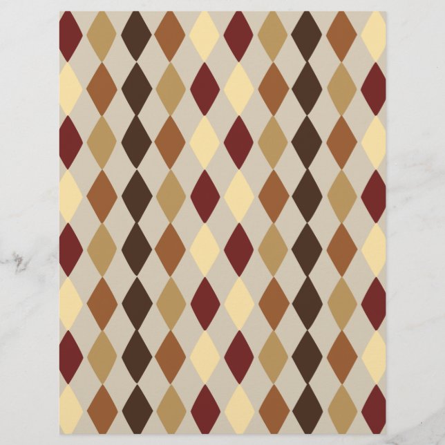 Diamond Pattern Scrapbook Paper (Frente)