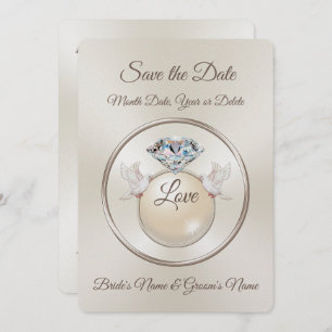 Diamond Personalizado Salvar Convites de Data