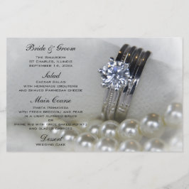 Diamond Rings e White Pearls Menu Casamento