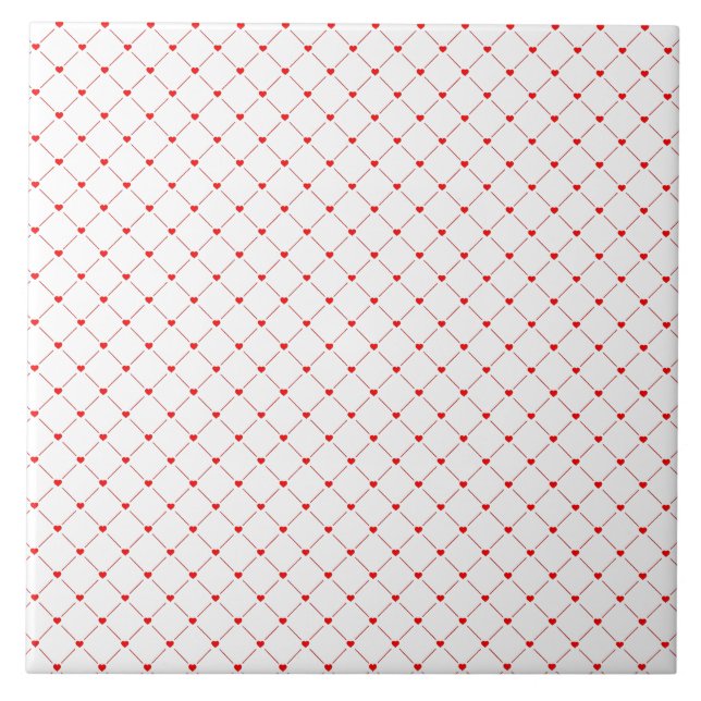Diamond Shaped Red Heart & Line Art (Frente)