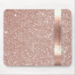 Diamond Silver Glitter Name Monograma Mouse Pad<br><div class="desc">Este design não contém glitter ou sequências reais. Pode ser personalizado na área fornecida pela alteração da foto e/ou do texto. Ou pode ser personalizado clicando em Personalizar este Modelo e, em seguida, escolhendo o clique para personalizar mais a opção e excluir ou alterar a cor do plano de fundo,...</div>