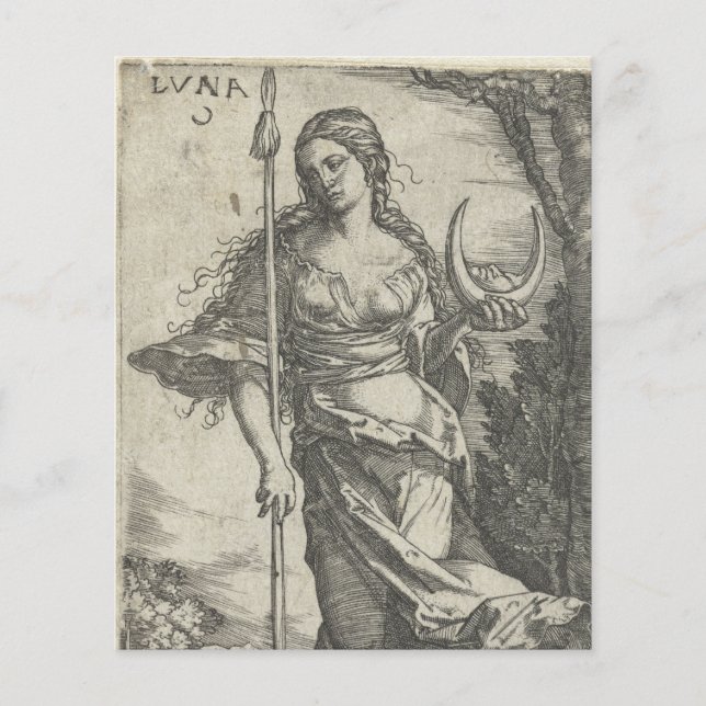 Diana Luna Vintage Ilustração de Livro (Frente)